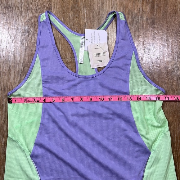 NWT Fabletics High Tempo Tank Purple Green Mesh Racerback Women's Small S New - Picture 8 of 11
